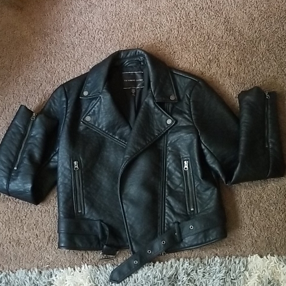 Victoria Secret Faux Leather Moto Jacket - Picture 2 of 12